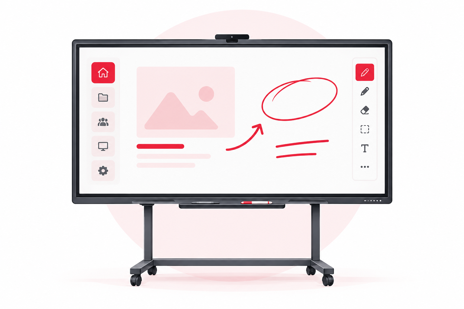 Interaktives Smartboard in Pinktoenen1 - VST GmbH Saalfeld: Technik & IT für Video, Foto & Audio